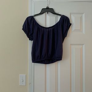 Navy crop top